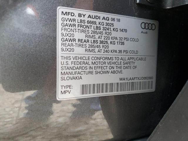 VIN WA1LAAF7XJD052860 2018 AUDI Q7 no.13