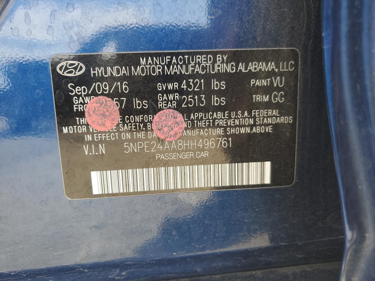 Lot #3029470712 2017 HYUNDAI SONATA ECO