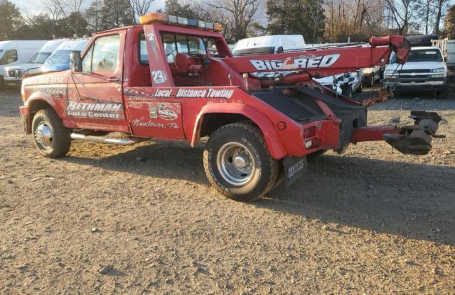 FORD F SUPER DU 1996 red chassis diesel 1FDLF47F1TEA14201 photo #4