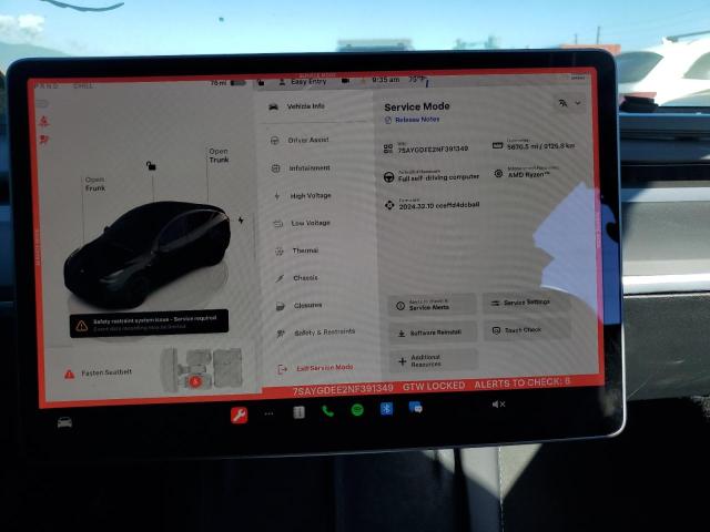 2022 TESLA MODEL Y - 7SAYGDEE2NF391349