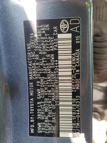 2015 TOYOTA COROLLA L - 2T1BURHE1FC250444