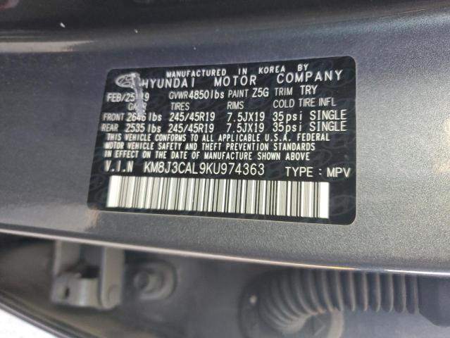 2019 HYUNDAI TUCSON LIM - KM8J3CAL9KU974363