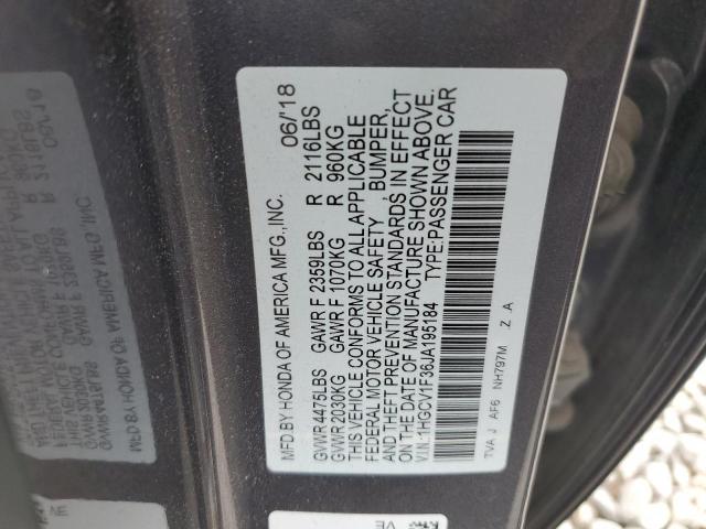 2018 HONDA ACCORD SPO - 1HGCV1F36JA195184