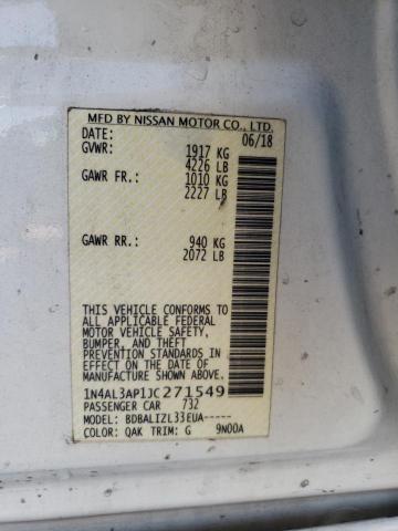 2018 NISSAN ALTIMA 2.5 - 1N4AL3AP1JC271549