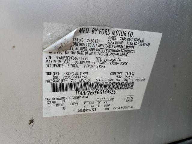 2016 FORD TAURUS SEL - 1FAHP2E9XGG144955