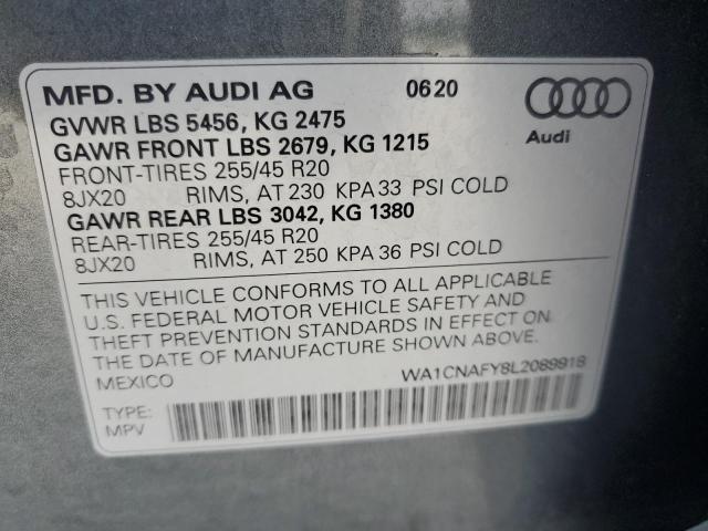 2020 AUDI Q5 PRESTIG WA1CNAFY8L2089918