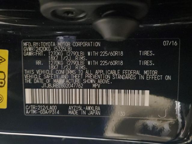 2016 LEXUS NX 300H JTJBJRBZ6G2047762