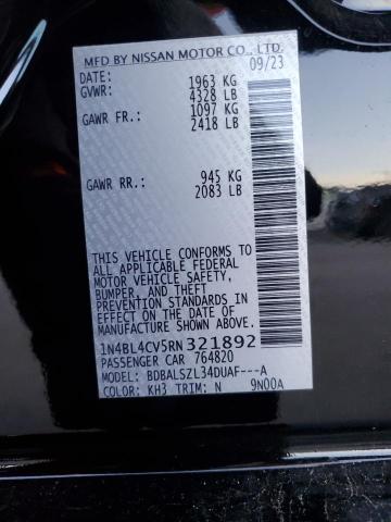 2024 NISSAN ALTIMA SR - 1N4BL4CV5RN321892