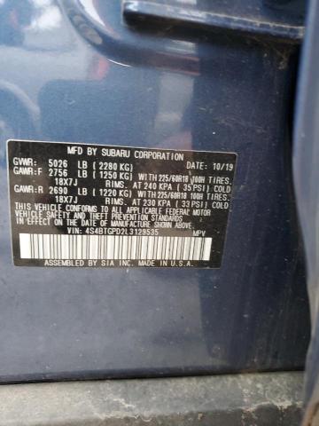 2020 SUBARU OUTBACK TO - 4S4BTGPD2L3129535