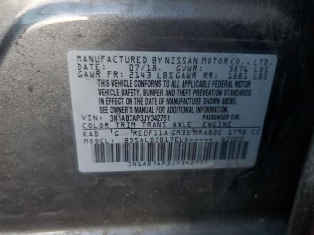 2018 NISSAN SENTRA S - 3N1AB7AP3JY342751