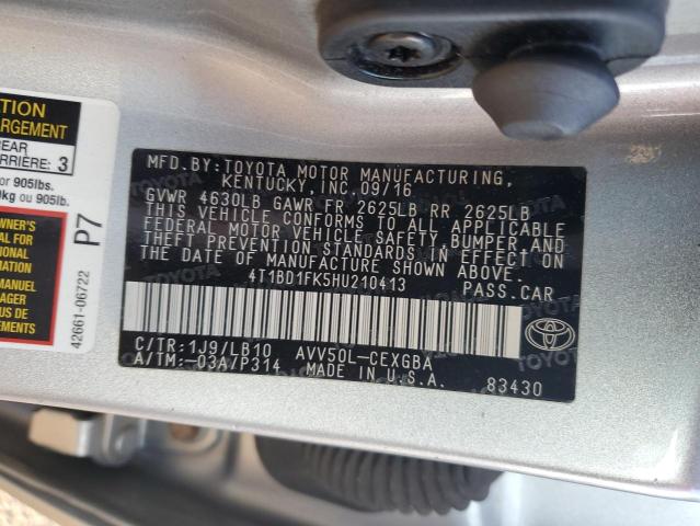 VIN 4T1BD1FK5HU210413 2017 TOYOTA CAMRY no.13