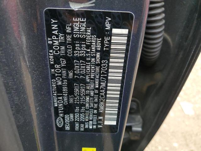 2021 HYUNDAI KONA SEL - KM8K2CAA7MU717033