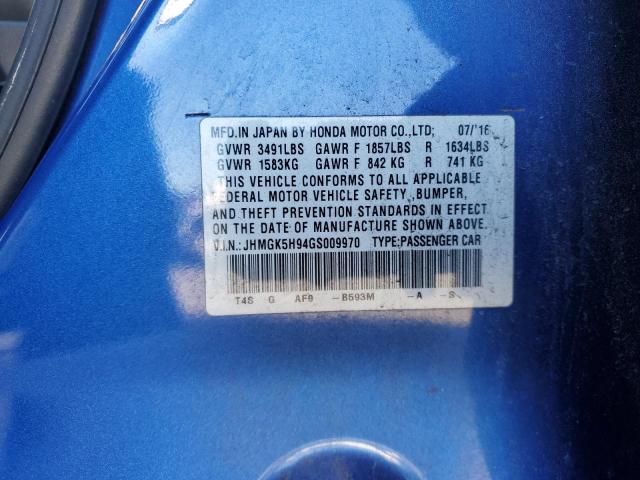2016 HONDA FIT EX - JHMGK5H94GS009970