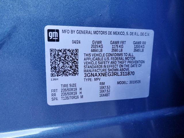 2024 CHEVROLET EQUINOX PREMIER 3GNAXNEG3RL311870
