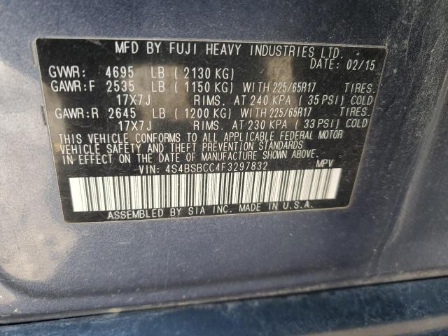2015 SUBARU OUTBACK 2. - 4S4BSBCC4F3297832