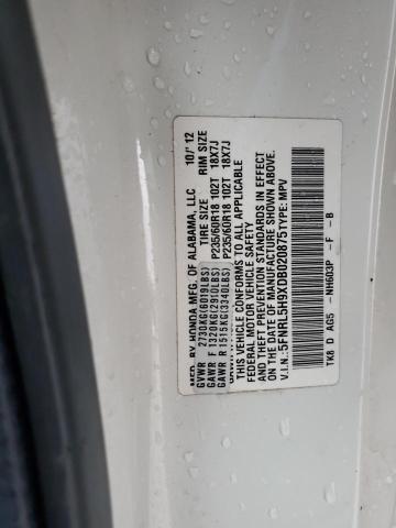 VIN 5FNRL5H9XDB020875 2013 HONDA ODYSSEY no.13