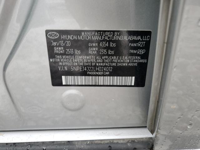 2020 HYUNDAI SONATA SEL - 5NPEJ4J22LH024012