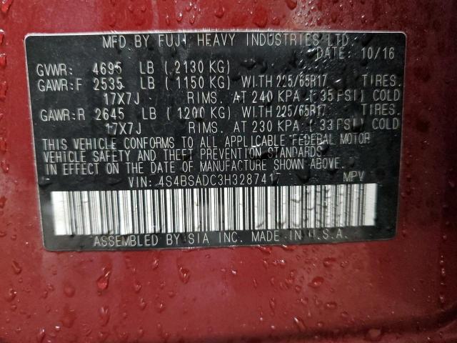 2017 SUBARU OUTBACK 2. - 4S4BSADC3H3287417