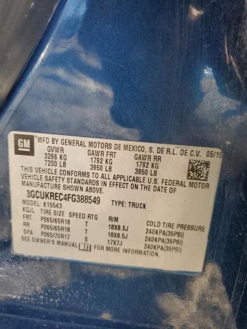 2015 CHEVROLET SILVERADO - 3GCUKREC4FG388549
