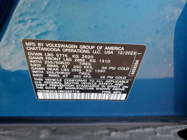 2024 VOLKSWAGEN ATLAS CROS - 1V2HE2CA1RC222710