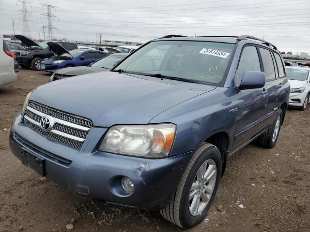 TOYOTA HIGHLANDER 2007 blue 4dr spor hybrid engine JTEEW21A670036126 photo #1