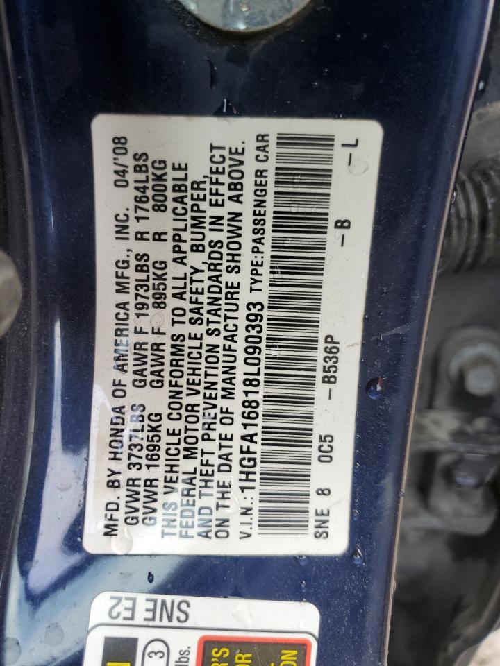 Lot #3044717234 2008 HONDA CIVIC EX