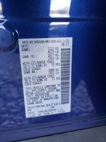 2017 NISSAN ROGUE SV - 5N1AT2MV3HC847565