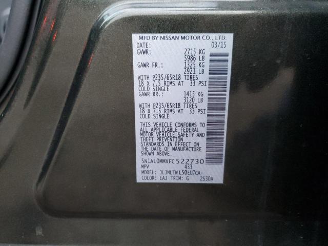 2015 INFINITI QX60 - 5N1AL0MMXFC522730