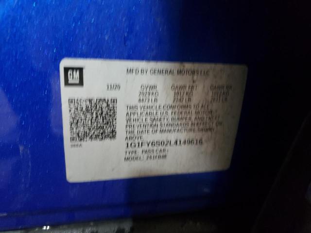 2020 CHEVROLET BOLT EV LT - 1G1FY6S02L4149616