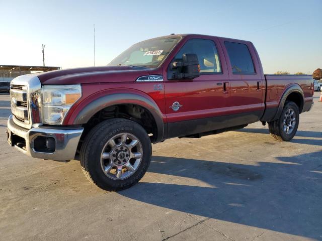 FORD F250 SUPER 2016 red crew pic diesel 1FT7W2BT7GEB60034 photo #1