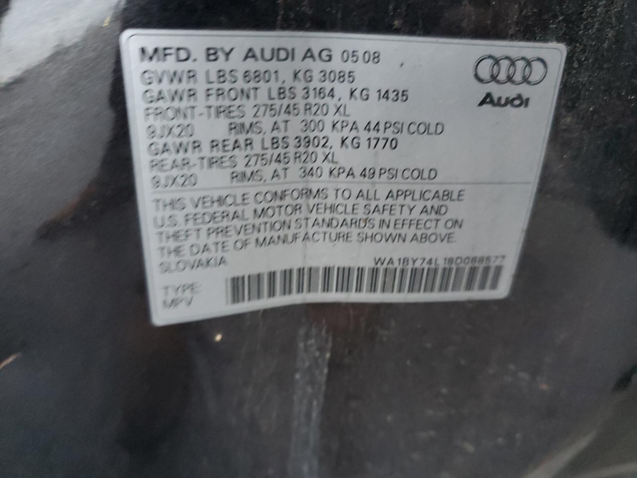 Lot #3034284154 2008 AUDI Q7 3.6 QUA