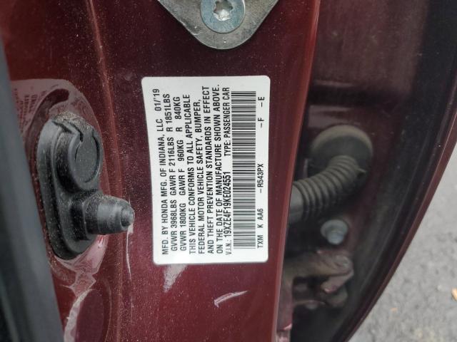 2019 HONDA INSIGHT LX 19XZE4F19KE024551