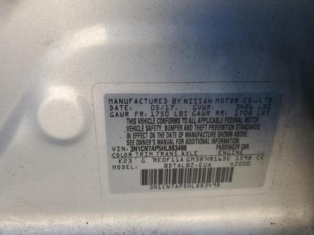 VIN 3N1CN7AP5HL883498 2017 NISSAN VERSA no.13