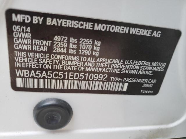 VIN WBA5A5C51ED510992 2014 BMW 5 SERIES no.12