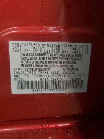 2017 NISSAN SENTRA S - 3N1AB7AP0HY328865