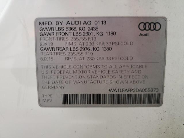 VIN WA1LFAFP2DA055873 2013 AUDI Q5 no.13