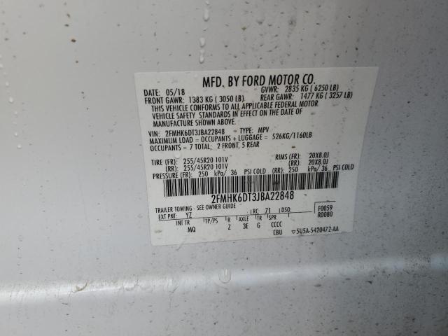 VIN 2FMHK6DT3JBA22848 2018 FORD FLEX no.13