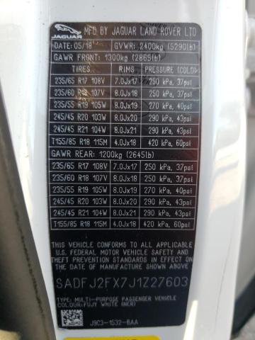 2018 JAGUAR E-PACE S SADFJ2FX7J1Z27603