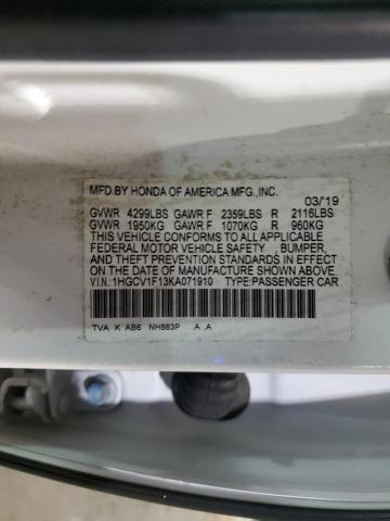 2019 HONDA ACCORD LX - 1HGCV1F13KA071910