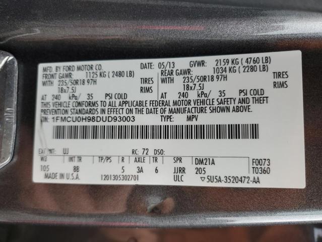 VIN 1FMCU0H98DUD93003 2013 FORD ESCAPE no.13