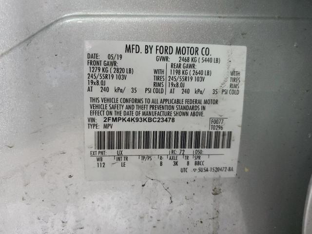 2019 FORD EDGE TITAN - 2FMPK4K93KBC23478