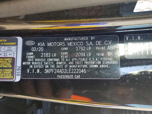 2020 KIA FORTE FE - 3KPF24AD2LE222046