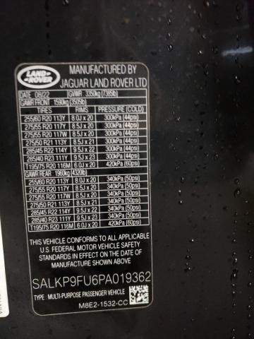 2023 LAND ROVER RANGE ROVE - SALKP9FU6PA019362