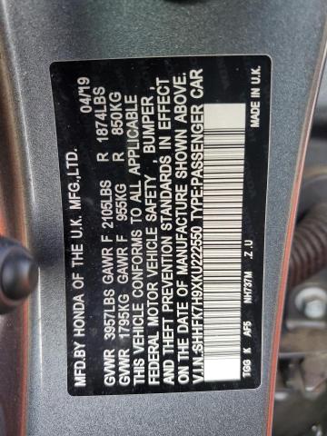 2019 HONDA CIVIC SPOR - SHHFK7H9XKU222550