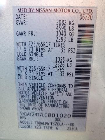 2020 NISSAN ROGUE S - 5N1AT2MT7LC801020