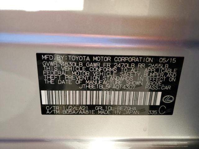 2015 LEXUS GS 350 - JTHBE1BL5FA014307