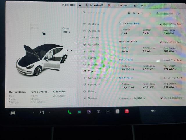 VIN 5YJ3E1EBXJF098066 2018 TESLA MODEL 3 no.9