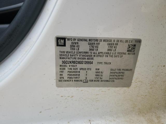 2016 CHEVROLET SILVERADO - 3GCUKREC9GG126804