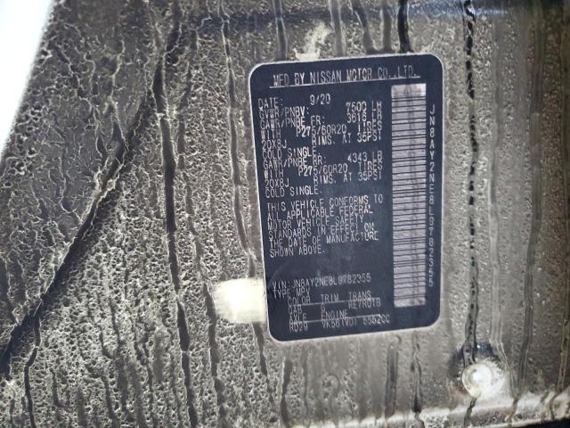 2020 NISSAN ARMADA PLA - JN8AY2NE8L9782355