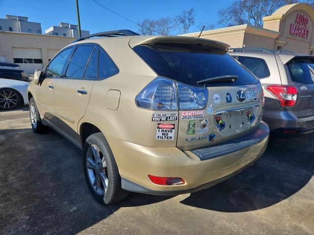 LEXUS RX 400H 2008 gold 4dr spor hybrid engine JTJGW31U082006748 photo #4